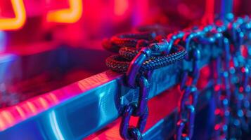 Closeup of the deep fryers power cord neatly wrapped around a hook on the side for easy storage photo