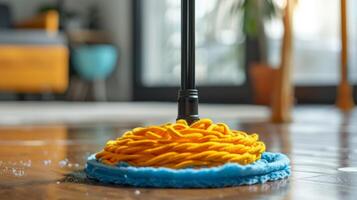 The mops adjustable handle suitable for users of different heights and preferences photo