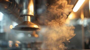 An upclose shot of the vent pipe which helps to release excess steam during the cooking process photo