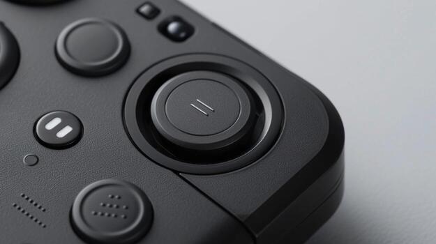 Closeup of the wireless remote control allowing for easy navigation and customization of the frames settings photo