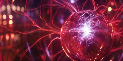 The pulsating energy inside the plasma ball creates mesmerizing patterns that seem to dance to an invisible beat photo
