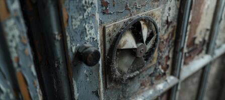 The fans onoff switch covered in dirt and grime looks like it hasnt been used in years photo