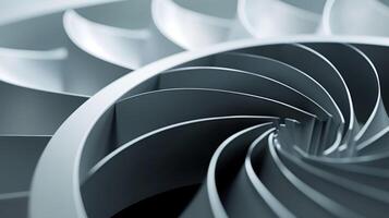 The intricate design of the exhaust fan blades with each curve and angle calculated for maximum air circulation photo