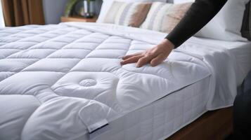 An image of the machinewashable design allowing for easy cleaning and maintenance of the heated mattress pad photo