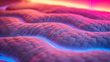 A detailed shot of the luxurious soft material used for the top layer of the heated mattress pad making it a comfortable addition to any bed photo