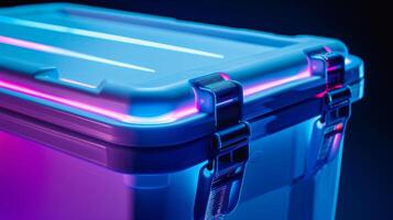 The secure locking system of the ice chest ensures that your food and drinks stay safe and contained even during bumpy rides or outdoor activities photo