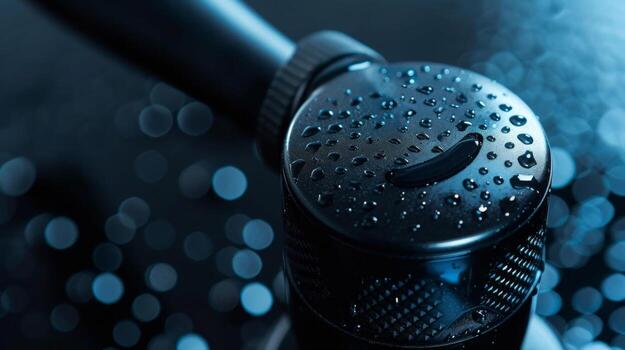 The textured grip handle of a blender designed to provide a secure hold even with wet or slippery hands photo