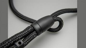 A detailed look at the cord neatly wrapped along the handle to prevent tangling and allow for maximum reach photo