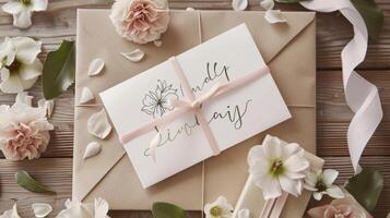 Heartfelt messages of love and appreciation meticulously handwritten on delicate cards and thoughtfully chosen gifts expressing the depth of emotion shared between a mothe photo