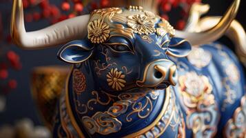 The zodiac animal of the year is prominently displayed with 2021 being the year of the ox symbolizing hard work diligence and honesty photo