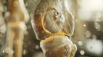 Detailoriented AR visuals of a knee joint allowing for a deeper understanding of its complex structure and potential injuries photo