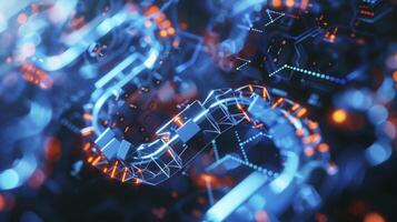 Extreme closeup of a blockchain encryption key being used to protect sensitive medical research data from unauthorized access photo