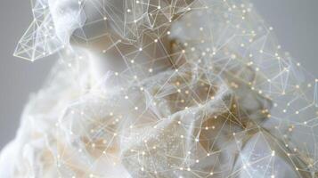 The intricate network of sensors within the fabric working together to ensure realtime monitoring and detection of any respiratory irregularities photo