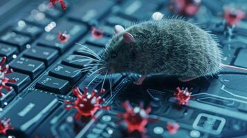 Closeup of a computer mouse navigating through layers of data and information on an epidemic to inform decisionmaking photo