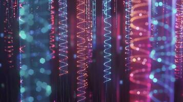A closeup of a DNA sequence highlighting the key genetic markers that AI systems use to match participants to clinical trials photo