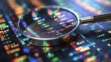 A magnified view of a DNA sequence with highlighted changes and variations that could potentially impact personalized medicine recommendations photo