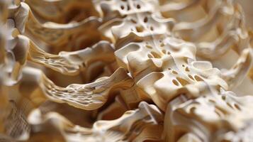 An intricate 3D model of a patients spine used to simulate the effects of physical therapy and medication on chronic back pain photo