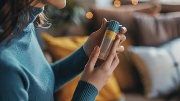 A user opening their inhaler to replace the filter which can be easily done and is recommended every few weeks for accurate tracking photo