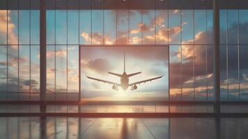 A dynamic airport billboard with a large captivating image taking center stage. The surrounding space provides the perfect canvas for displaying your creative advert and grabbin photo