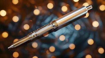 The sleek metallic finish of the curling iron gives it a highend and professional look photo
