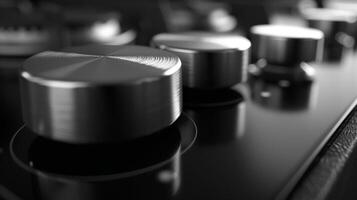 A closeup of the boost button on an induction cooktop used to quickly heat up a pan to high temperatures photo
