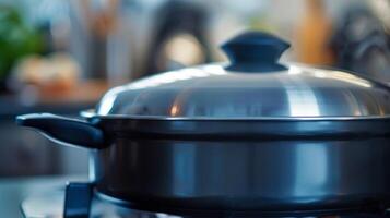 The intricate heat element design on the underside of the electric skillet maximizing heat distribution photo
