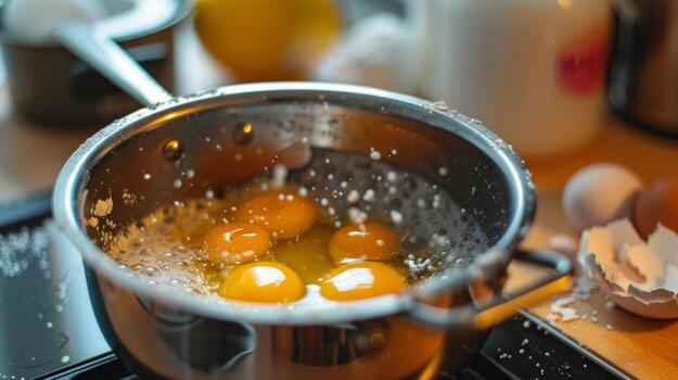 The timer function on the cooker ensuring accurate timing for desired egg consistency photo