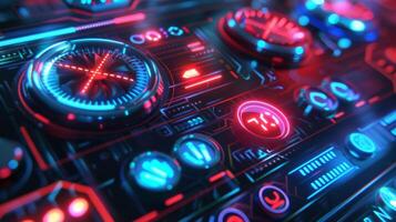 A closeup of the control panel zooming in on the different fan speed options and their corresponding icons photo