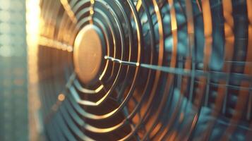 The back of the fan where the removable air filter can be seen and changed for cleaner air circulation photo