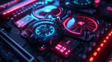 The various speeds and modes indicated by symbols and lights on the fans control panel giving the user customizable options photo
