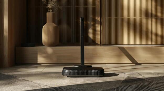 A zoomedin view of the brooms sleek and modern design adding a touch of style to any cleaning routine photo