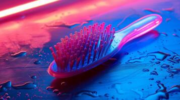 A lint brush sits nearby used to remove any remaining fuzz or debris from clothes before drying photo