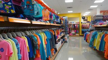 The clothing section is also popular with parents and children browsing through racks of e and trendy outfits for little ones photo