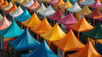 Walk through the bustling streets lined with rows upon rows of colorful tents each one offering a unique and exciting experience. Whether youre looking for a slow and relaxe photo