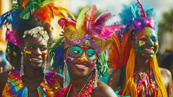 A celebration of diversity and inclusivity with people from all backgrounds coming together to commemorate the carnival photo