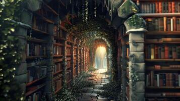 The walls are lined with stories old and new creating a haven for book lovers and a gateway to endless imaginary worlds photo