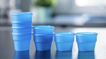 A set of silicone cups showing the different sizes used for cupping therapy photo
