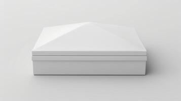 Blank mockup of a triangular box great for holding unique or unconventional items photo