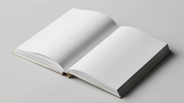 Blank mockup of a book layout design with a vertical orientation adding a unique twist to the traditional format photo