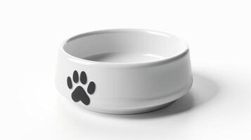 Blank mockup of a sy and practical food bowl featuring a nonslip base and a e paw print design photo