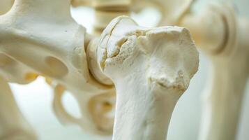 A closeup of the seamless joints where bones meet allowing for fluid motion and flexibility. photo