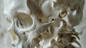 The subtle curves and angles of the bones in the face creating a dynamic and expressive structure. photo