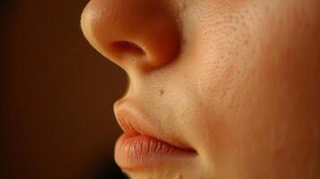 The nostrils contracting and releasing a delicate balance of give and take. photo