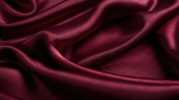 A luxurious silk fabric in a deep shade of burgundy, with a subtle heartpatterned jacquard weave intertwining throughout. photo