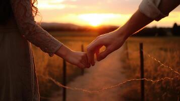 A flip shows a journey, with a couple traveling hand in hand and creating unforgettable memories together. photo
