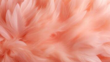 Closeup of a mesmerizing abstract background in pastel peach tones, resembling a playful and whimsical Peach Fuzz dream. photo