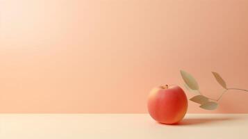 Minimalistic view of a minimalist peach backdrop, featuring bold, abstract shapes in shades of Peach Fuzz. photo