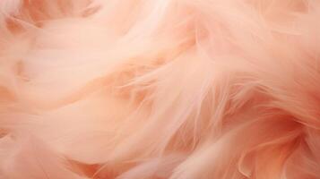 Closeup of a dreamy abstract background in Peach Fuzz hues, with a mix of fuzzy textures and subtle patterns. photo