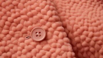 Closeup of a stylish Peach Fuzz blazer, designed with ecofriendly materials like recycled polyester and natural dyes. A sustainable choice for the fashionforward individual. photo