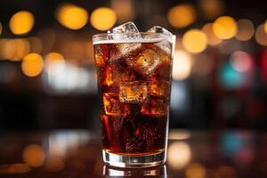 This mesmerizing root beer captivates the eye with its deep, earthy tones, while the lively carbonation adds an element of playfulness and excitement to each sip. photo
